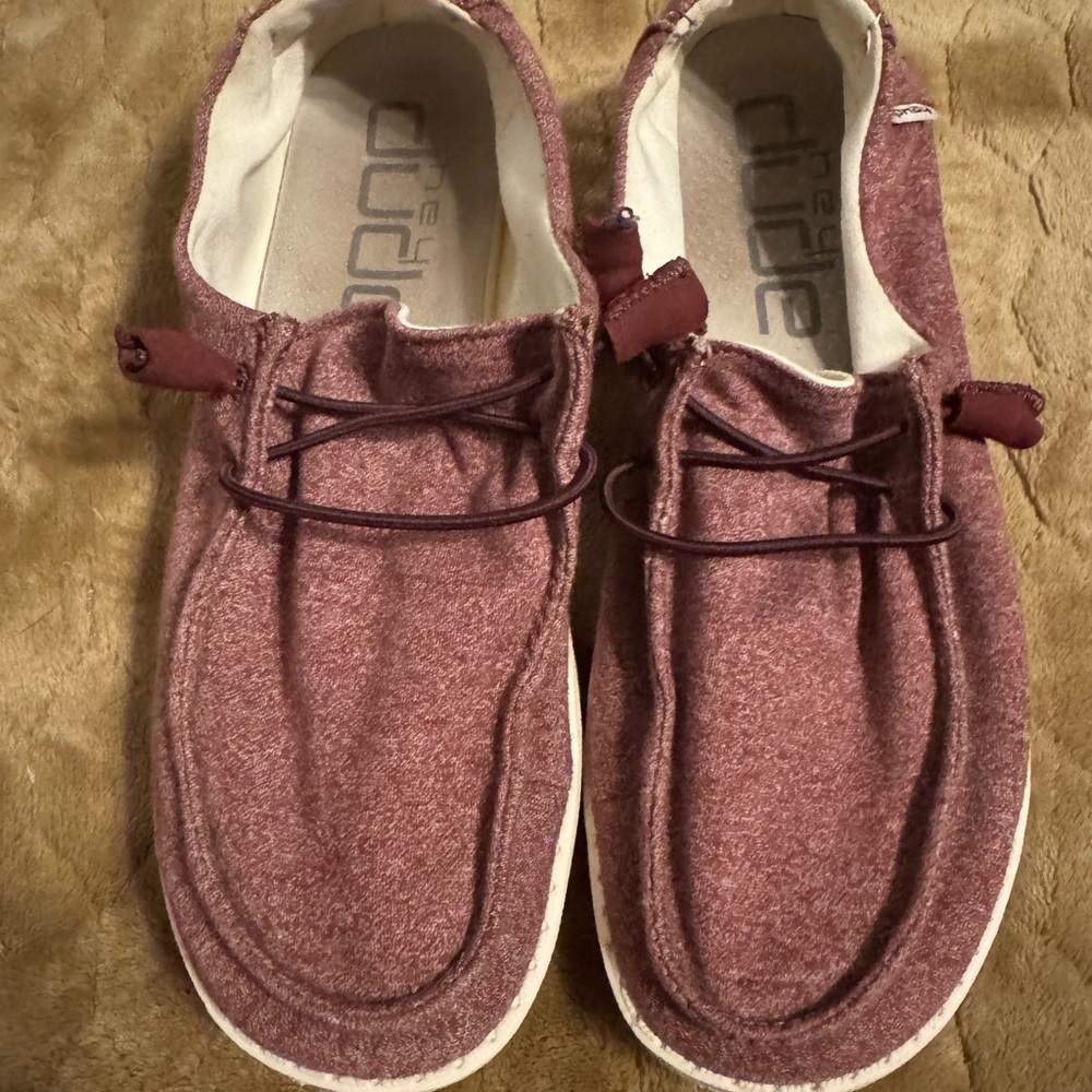 Hey Dude WENDY Burgundy Casual Shoes